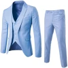 The new men's three-piece suit set, a Korean-style slimming and casual wedding dress for grooms and groomsmen, is in vogue Item Picture